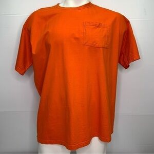Jensen T Shirt Size XL Soft Cotton Tee Halloween Orange Blank Pocket